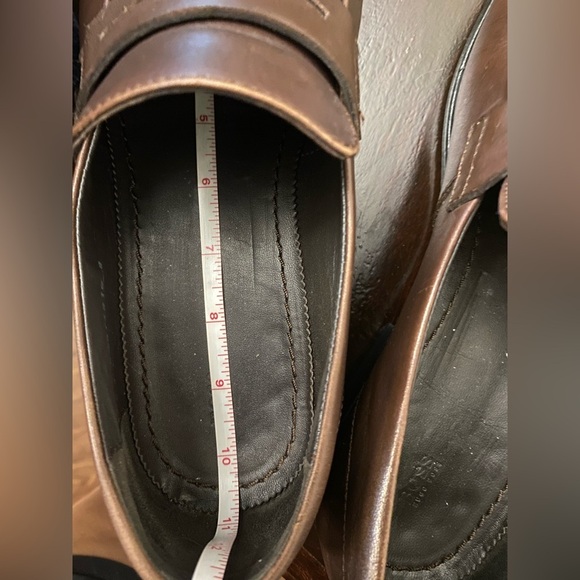 Hugo Boss Penny Loafers Men's 8 Dark Brown Leather Dress, runs large - Picture 14 of 16